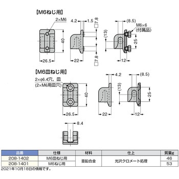 デュアルローラー用受座 208-14型 LAMP(スガツネ)