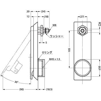 207-9101 スイングハンドル 207-9101 1個 スガツネ(LAMP) 【通販