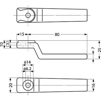緊急脱出用ハンドル 200-4701 LAMP(スガツネ工業)