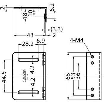 ステンレス鋼製ブラケットAS-JM63-SMC-FD LAMP(スガツネ)