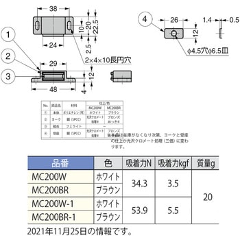 マグネットキャッチ MC200型 LAMP(スガツネ)