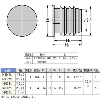 埋込マグネットキャッチ IN型 LAMP(スガツネ)