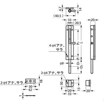 BSS2-150 ステンレス鋼製 丸落し BSS2型(バネ入り) 1個 スガツネ(LAMP