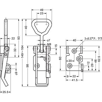 ロック解除防止機構付ファスナー TF703LC LAMP(スガツネ)