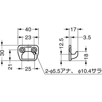 ステンレス鋼(SUS316)製ストロングフック TF40C型 LAMP(スガツネ)