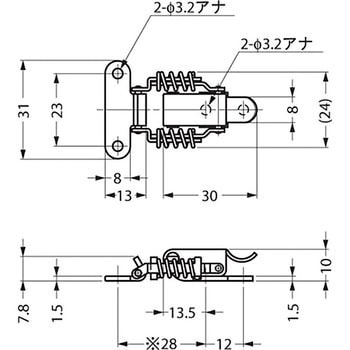 オールステンレス鋼製 キャッチクリップ SCC-30 LAMP(スガツネ)