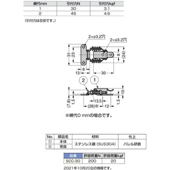 オールステンレス鋼製 キャッチクリップ SCC-30 LAMP(スガツネ)