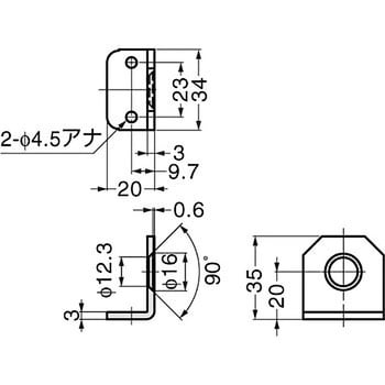 AS-252F ステンレス鋼製 カムロックファスナー用ブラケット AS-252F 1