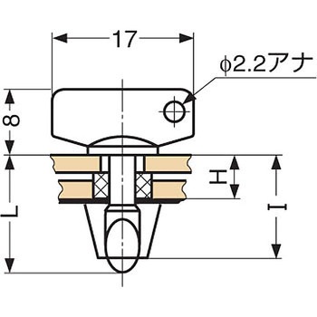 ファスナー サイズ08 クリップピン 羽頭 LAMP(スガツネ)