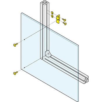 AS-PTB-30-6 ステンレス鋼製 パネル固定中間ブラケット ASセット 1