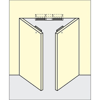 両開き扉用マグナロック DM62-M LAMP(スガツネ)