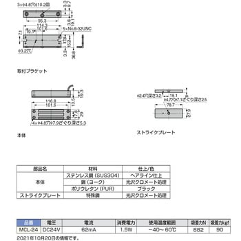 MCL-24 小型マグナロック MCL-24 1個 スガツネ(LAMP) 【通販モノタロウ】