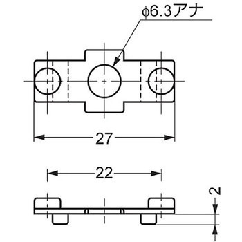 平面用位置決めブロック(アルミプロファイル用抜き差し丁番 265型取付用) LAMP(スガツネ)