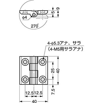 270°開き面付丁番 218型 LAMP(スガツネ工業)