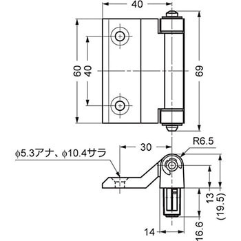 180°開き丁番 417-9101型 LAMP(スガツネ)