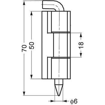 180°開き抜き差し丁番 412-9003型 LAMP(スガツネ)