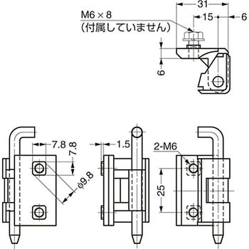180°開き抜き差し丁番 212-95型 LAMP(スガツネ)