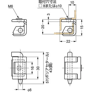 180°開き抜き差し丁番 212-90型 LAMP(スガツネ工業)