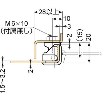 180°開き抜き差し丁番 212-95型 LAMP(スガツネ)
