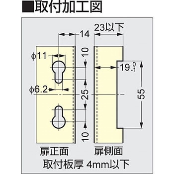 180°開き連続扉用分割丁番 212-93型 LAMP(スガツネ)
