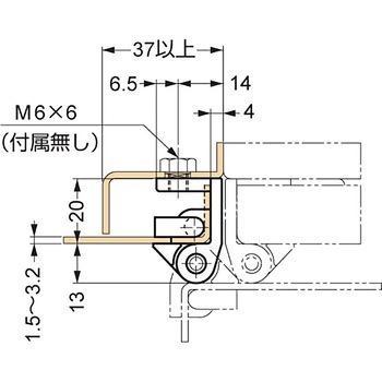 180°開き連続扉用抜き差し丁番 212-90型 LAMP(スガツネ)