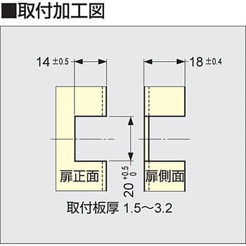 180°開き連続扉用抜き差し丁番 212-901型 LAMP(スガツネ工業)