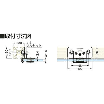 ステンレス鋼製ガラス丁番 GH-34/8CR ASセット LAMP(スガツネ工業)