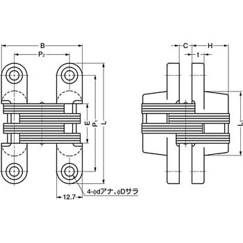 RS-205 ルーター用隠し丁番 RS-205 1個 スガツネ(LAMP) 【通販モノタロウ】