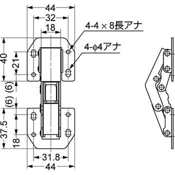 面付丁番 2000-MIGNON スガツネ(LAMP) スライド蝶番 【通販モノタロウ】