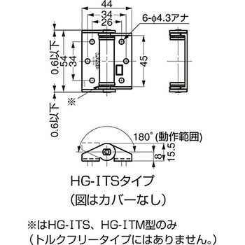 トルクヒンジ HG-IT型 スガツネ(LAMP)