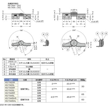 トルクヒンジ HG-TA型 LAMP(スガツネ)