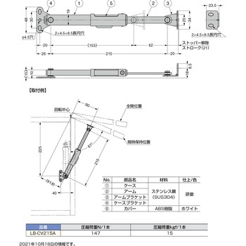 ステンレス鋼製クリーンステー LB-CV215A LAMP(スガツネ)
