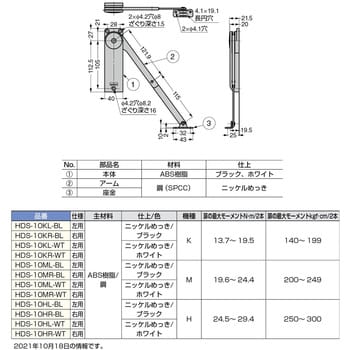 ソフトダウンステー 重量扉用 HDS-10型(2本使い用)