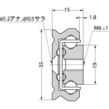 ステンレス鋼製 スライドレール CBL-ST52 LAMP(スガツネ)