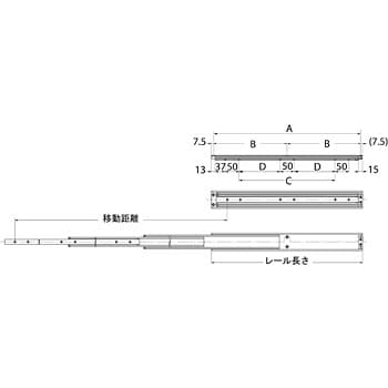 ステンレス鋼製 スライドレール CBL-ST658