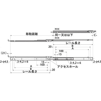 スライドレール C2731FL - LAMP(スガツネ工業)