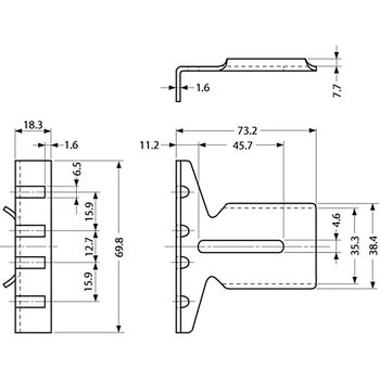 レール取付ブラケット 5355 LAMP(スガツネ工業)