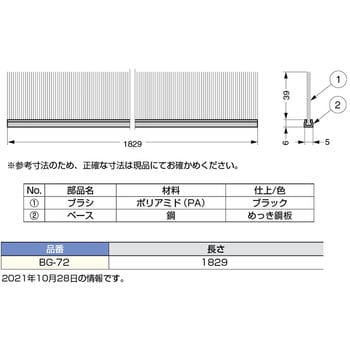 BG-72 配線ブラシ BG-72 スガツネ(LAMP) 長さ1829mm 1本 - 【通販