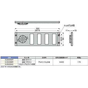3-3009WT 調節式ベンチレーター 3-3009 1個 スガツネ(LAMP) 【通販