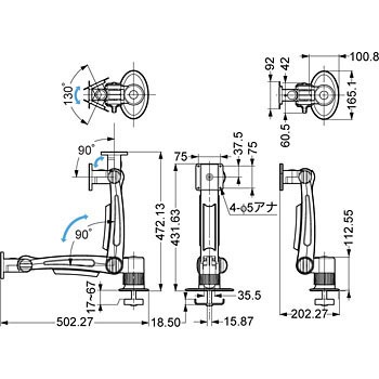 LA1-2 モニターアーム LA1型 1台 LAMP(スガツネ工業) 【通販モノタロウ】
