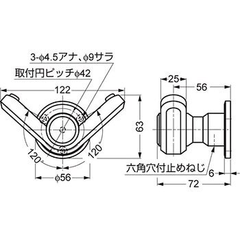 ZL-2103 ステンレス鋼(SUS316製)製フックZL-2103 スガツネ(LAMP) 多連