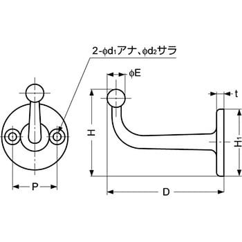 フィニッシュコートフック FC型 スガツネ(LAMP) ラッチ 【通販モノタロウ】