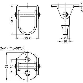 ステンレス鋼製 フック RF-D35 LAMP(スガツネ)