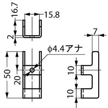 収納フック用ブラケット NF-50 LAMP(スガツネ)