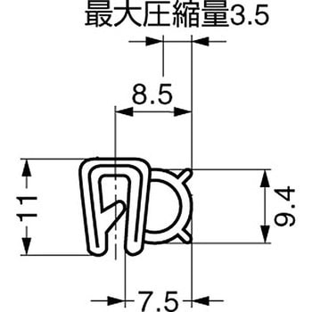 スチールワイヤー入りゴムパッキン 209-0206 LAMP(スガツネ)