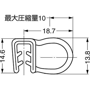 スチールワイヤー入りゴムパッキン 209-0204 LAMP(スガツネ)