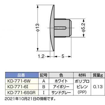 多目的穴埋めキャップ KD-771-6型 LAMP(スガツネ)
