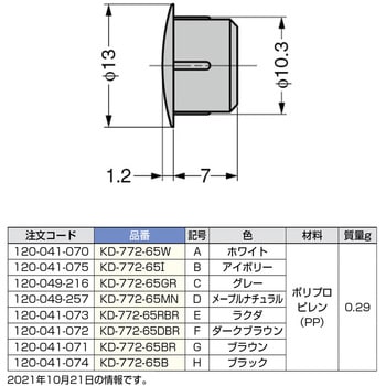 多目的穴埋めキャップ KD-772-65型 LAMP(スガツネ)