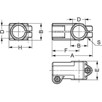 W-KU-30 RKパイプジョイントシステム クランプ 1個 スガツネ(LAMP