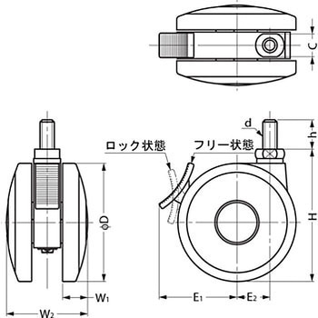 キャスターTSD型 LAMP(スガツネ)